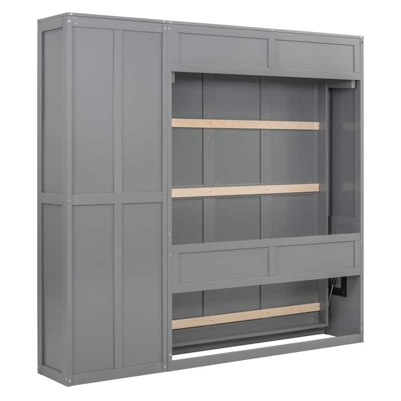 Murphy Bed Wall Bed with Shelves