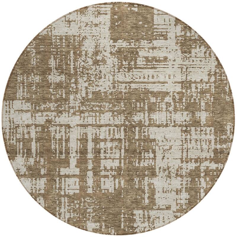 HomeRoots Abstract Transitional Rectangle Outdoor Rug