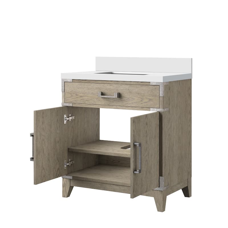 Laurel Bath Vanity with Cultured Marble Top and Sink