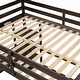 preview thumbnail 7 of 7, Full Loft Bed Pine Kids Bed with Space Storage Bulit-in Desk Shelves and Ladder, Espresso