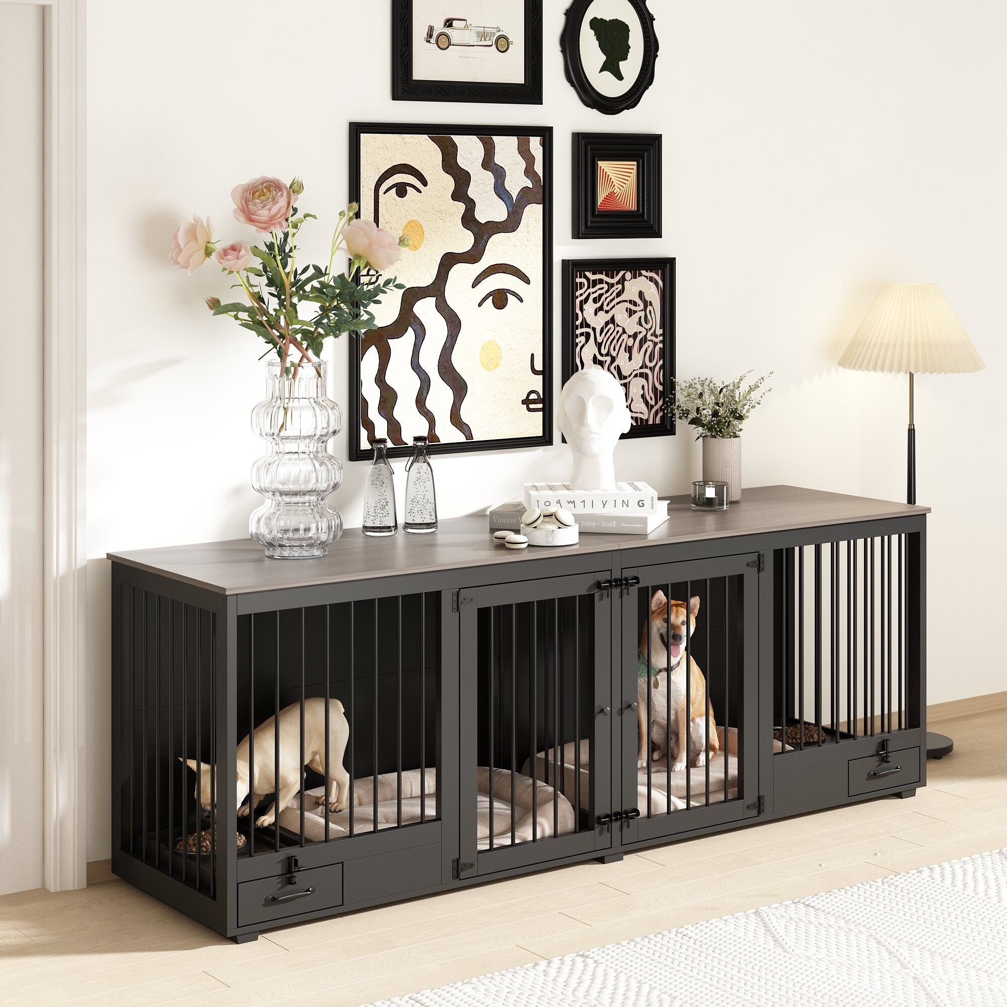 Dog kennel desk discount