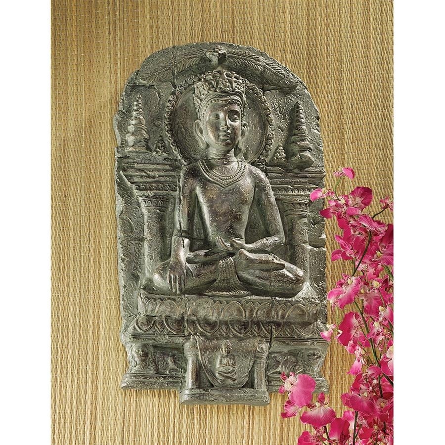 Set of 2 Design Toscano QS928511 Sukhothai and Bodh Gaya Buddhas Asian Wall Sculptures Bronze 