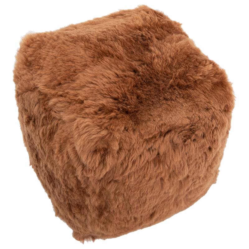 Sheila Sheep Fur Upholstered Pouf