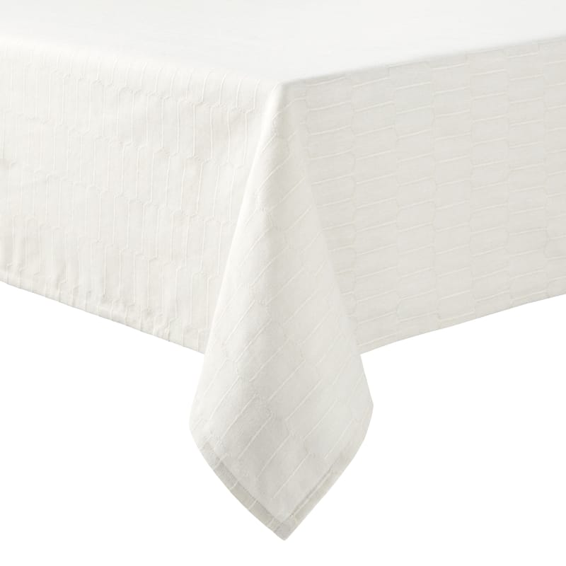 Martha Stewart Honeycomb Modern Farmhouse Tablecloth - 60"x120" - Beige