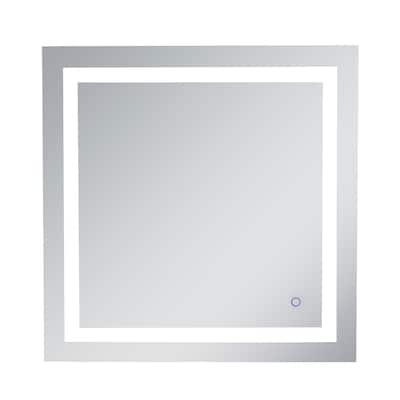 Avalon 30" x 30" Hardwired LED mirror - Silver