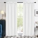 preview thumbnail 62 of 85, Deconovo Solid Rod Pocket Curtain Panel Pair, Set of 4 Panels 42x72 Inch - White