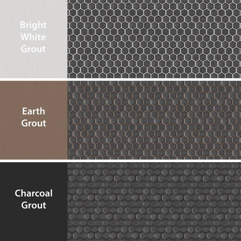 Merola Tile Colmena Hex Gunmetal 11-1/2" x 11-5/8" Porcelain Floor and Wall Tile