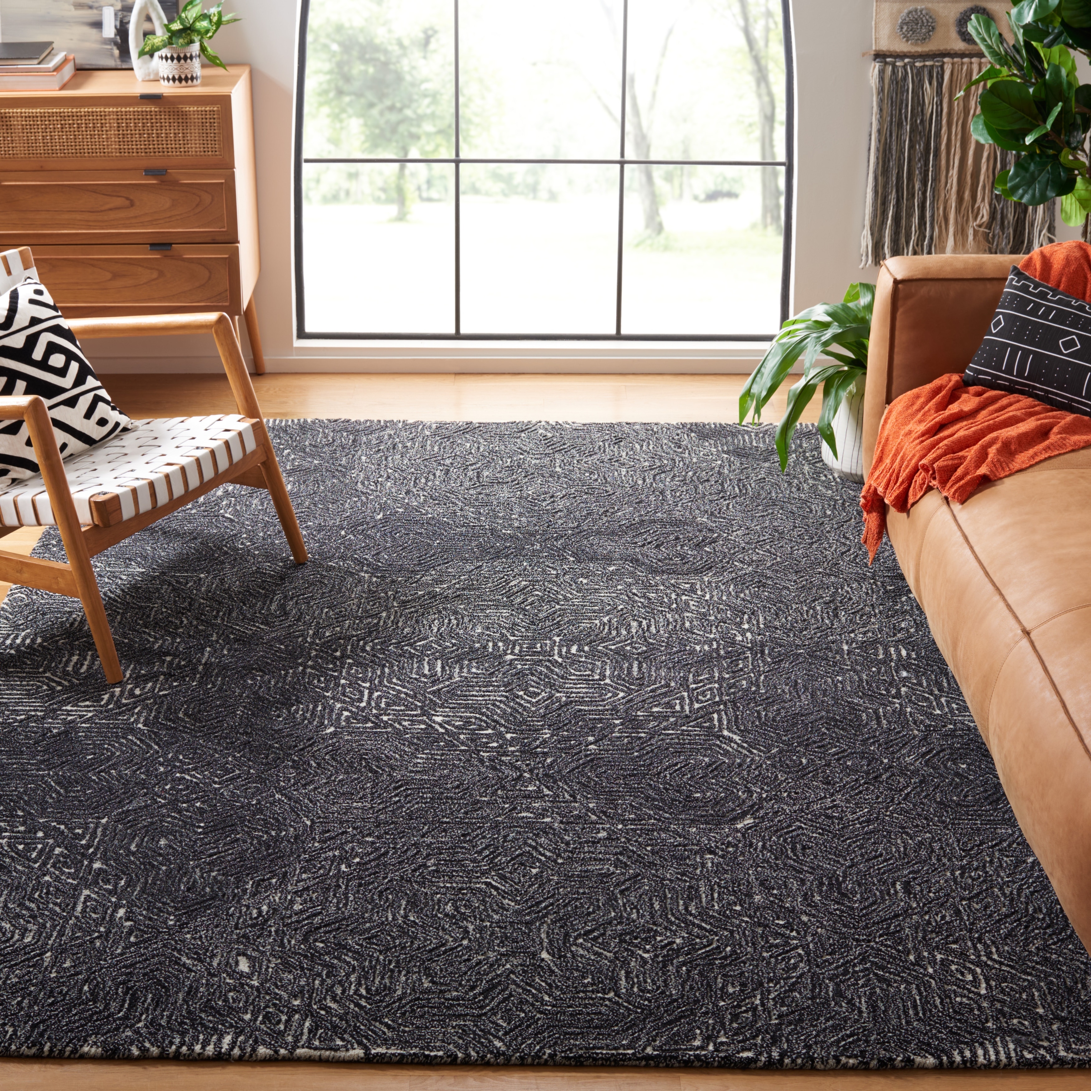 SAFAVIEH Handmade Micro-Loop Farzana Modern Wool Rug