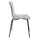 preview thumbnail 4 of 4, Astor Modern Minimalist Transparent Dining Chair with Ripple Design and Black Metal Legs Kitchen Room Side Chair (Set of 2)