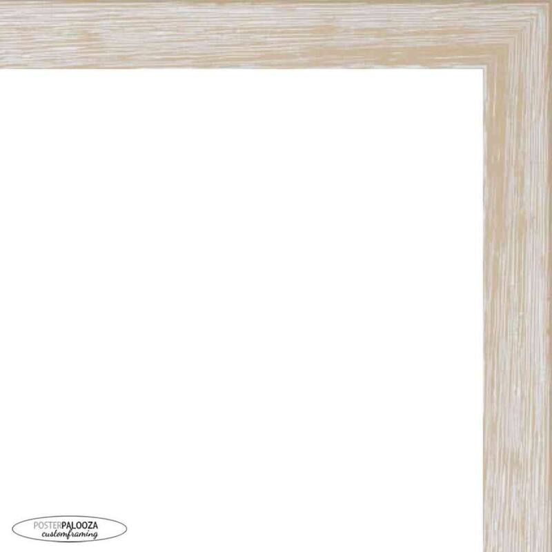 8.5x11 Rustic White Complete Wood Picture or Document Frame with UV