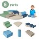 preview thumbnail 1 of 23, 6 in 1 Soft Foam Playset Play Equipment Climb and Crawl Playground Multi