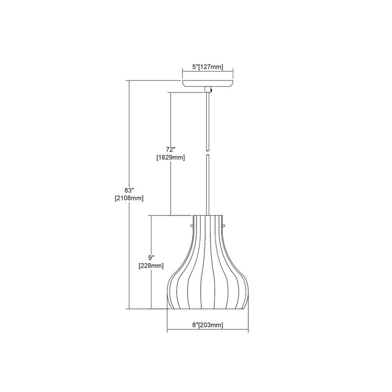Elk Home Coastal Scallop Satin Nickel With Clear Glass 1 Light Pendant