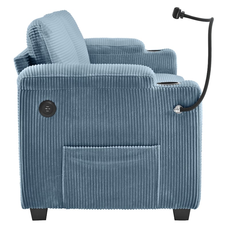GDFStudio Emily Multifunctional Convertible Corduroy Sleeper Sofa for Small Spaces