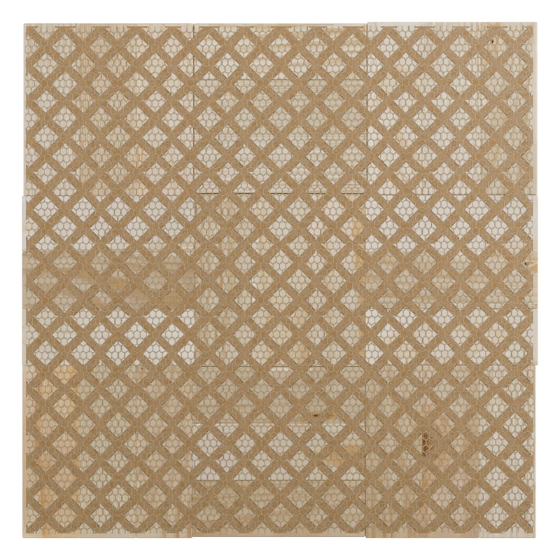 11 7/8"W x 11 7/8"H x 1/2"P Brooks Wood Mosaic Wall Tile, Pine - 11 7/8"W x 11 7/8"H x 1/2"P