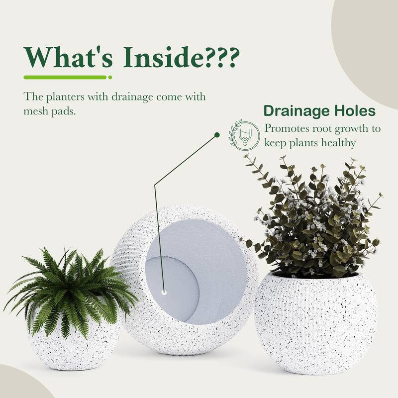 DTY Signature Mount Sherman 1-Piece Fiberstone Planter for Indoor/Outdoor