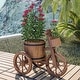 preview thumbnail 2 of 2, Patio Festival Outdoor Bicycle-Style Wooden Planter