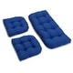 preview thumbnail 9 of 20, Twill 3-piece Indoor Settee Cushion Set Royal Blue