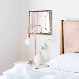 Allan Andrews Lydia Square Goldtone Framed Wall  Mirror - Antique gold