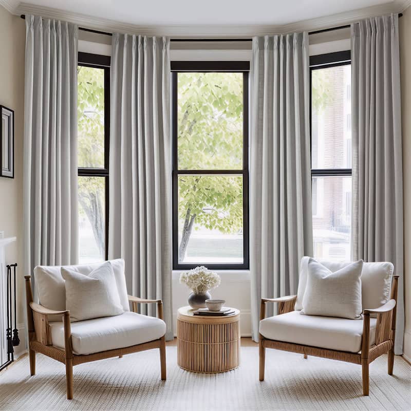 Madison Park Emery 300gsm poly linen with 7 pinch pleat per pc