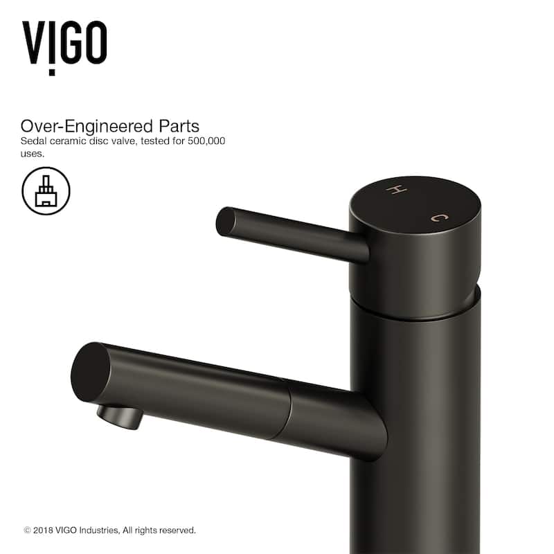 VIGO Noma 8" H Single Handle Single Hole Bathroom Faucet