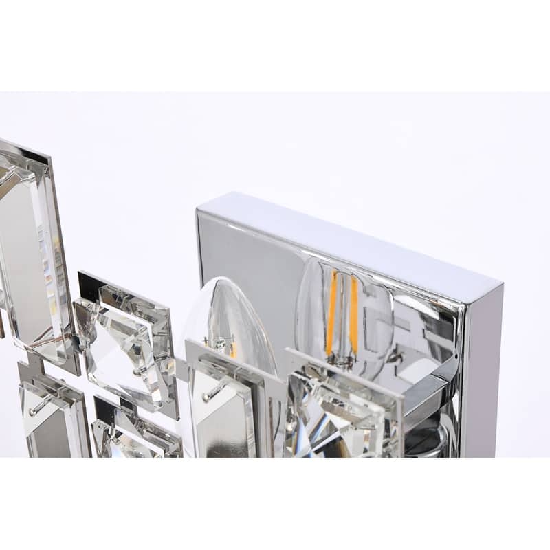 Picasso 2-Light 12 in. Chrome Wall Sconce with Royal Cut Crystals - chrome (royal cut crystals) - chrome (royal cut crystals)