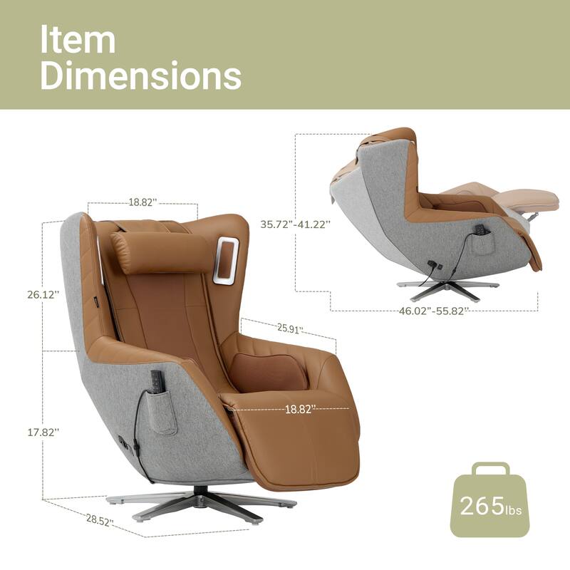 Advanced Zero Gravity Massage Chair Dual Heat Bluetooth Speaker System