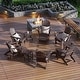 preview thumbnail 50 of 156, Aderson Outdoor Poly Adirondack Chair With Ottoman And Side Table 12-Piece Set
