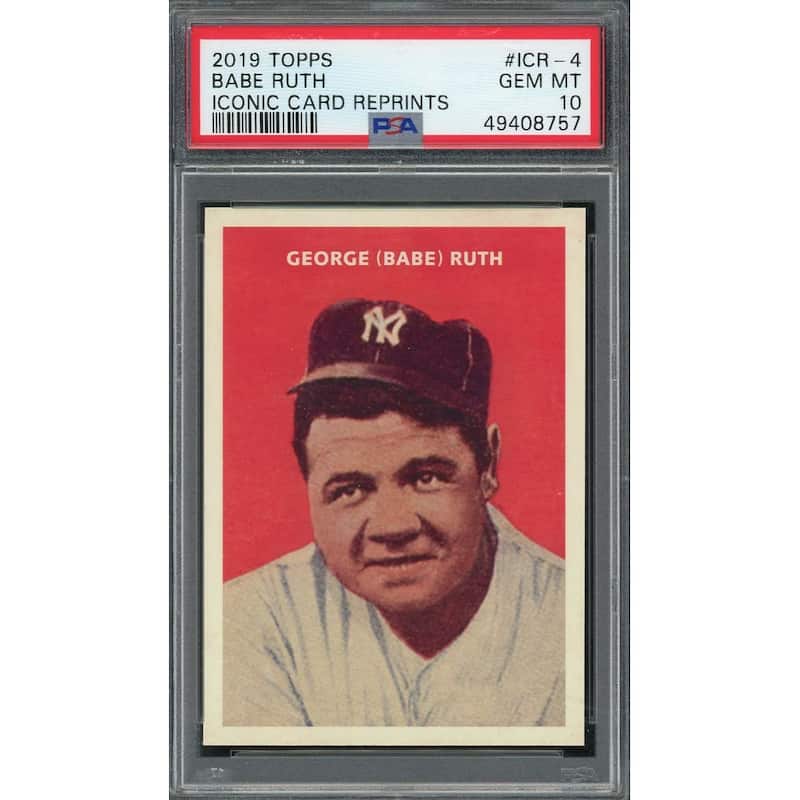 Babe Ruth 2019 Topps Iconic Card Baseball Card #ICR-4 Graded PSA 10 - 8'6" x 11'6"