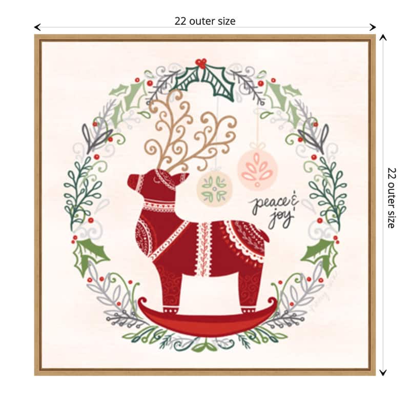 Hygge Christmas II by Noonday Design Canvas Art Framed - 22 x 22 in