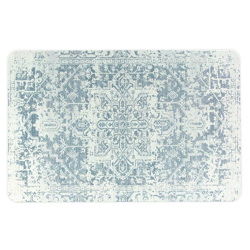 FloorPops Kilim Blue Stone Quick Drying Mat