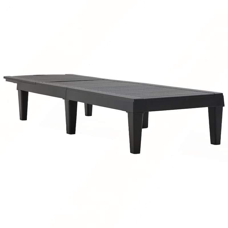 2-Piece Outdoor Chaise Lounges with Adjustable Backrest