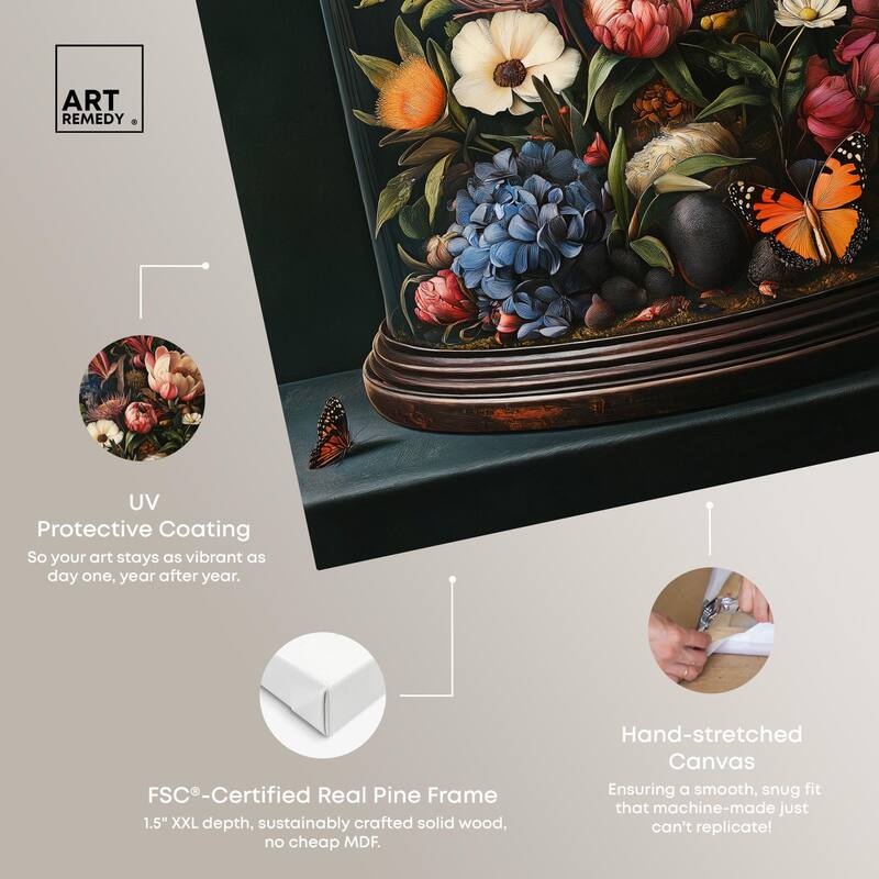 Bell Jar Garden II Canvas by Art Remedy, Gallery Wrapped