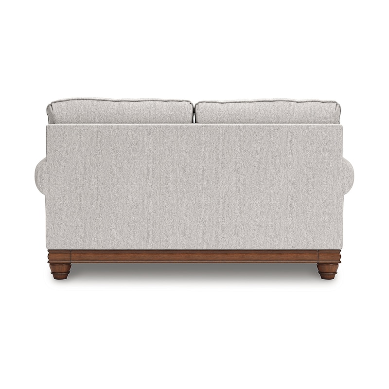 Signature Design by Ashley Meadowview Light Gray/Brown Loveseat - 73" W x 41" D x 40" H
