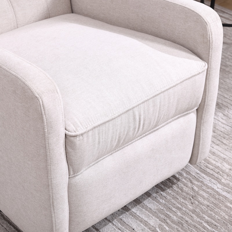 Swivel Recliner Lounge Chair with Footrest, Glider Motion & Ergonomic Design