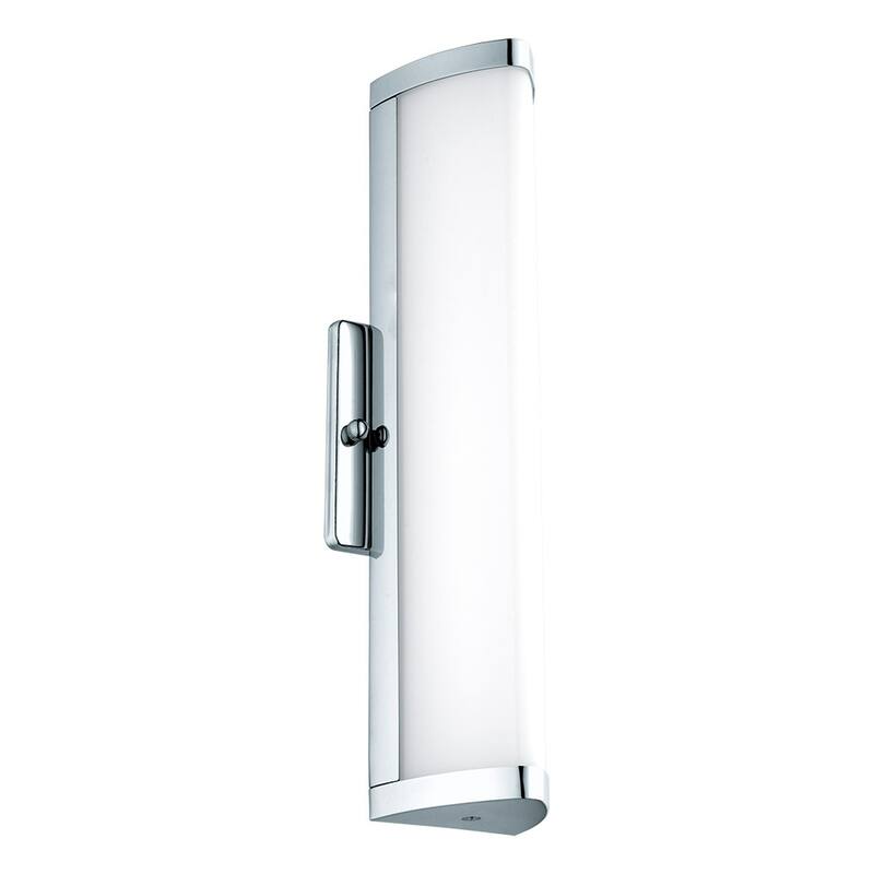 Eglo Gita 2 Chrome 14-inch LED Vanity Light with White Plastic Cover - Chrome
