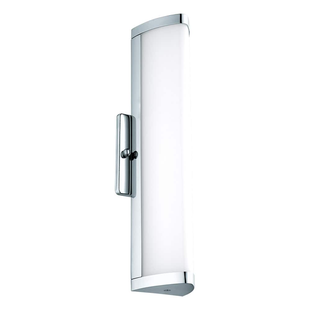 Eglo Gita 2 Chrome 14-inch LED Vanity Light with White Plastic Cover