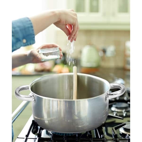 Bergner - Essentials - 1.5 Quart Stainless Steel Saucier Pot with Tempered  Glass Lid - Induction Safe Cookware - Suitable for All Stove Types