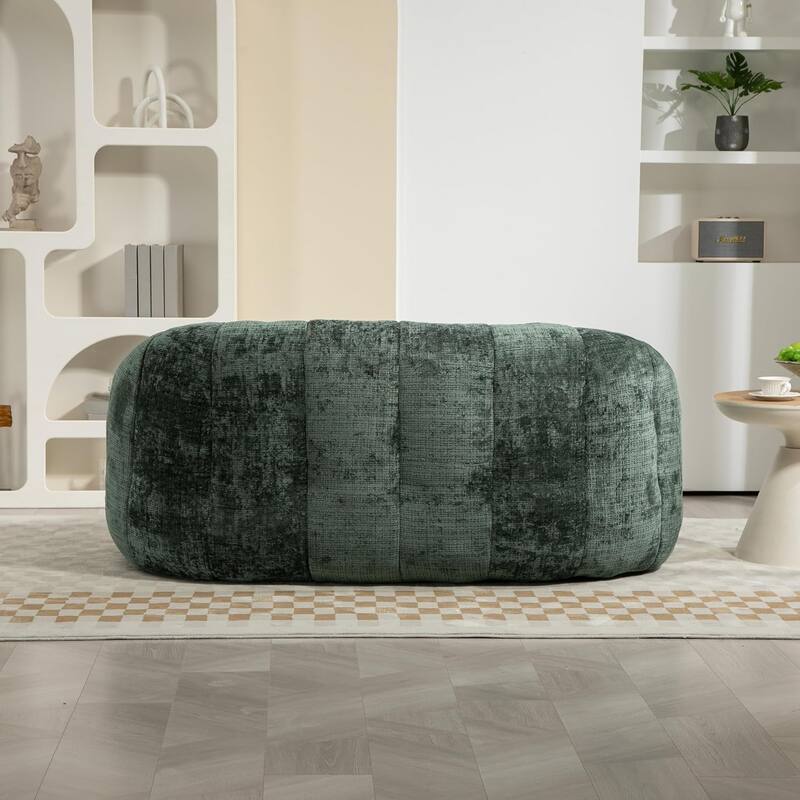 Roomfitters High Back Bean Bag Sofa Chair, Velvet Lazy Lounger Couch for Living Room