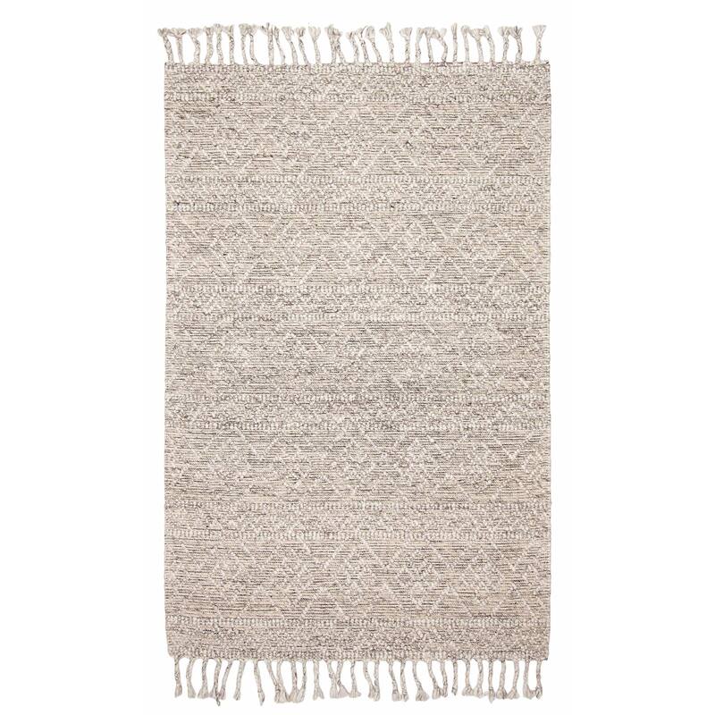 ECARPETGALLERY Braid weave Sienna Grey Wool Rug - 5'1 x 7'10 - Grey - 5'1 x 7'10