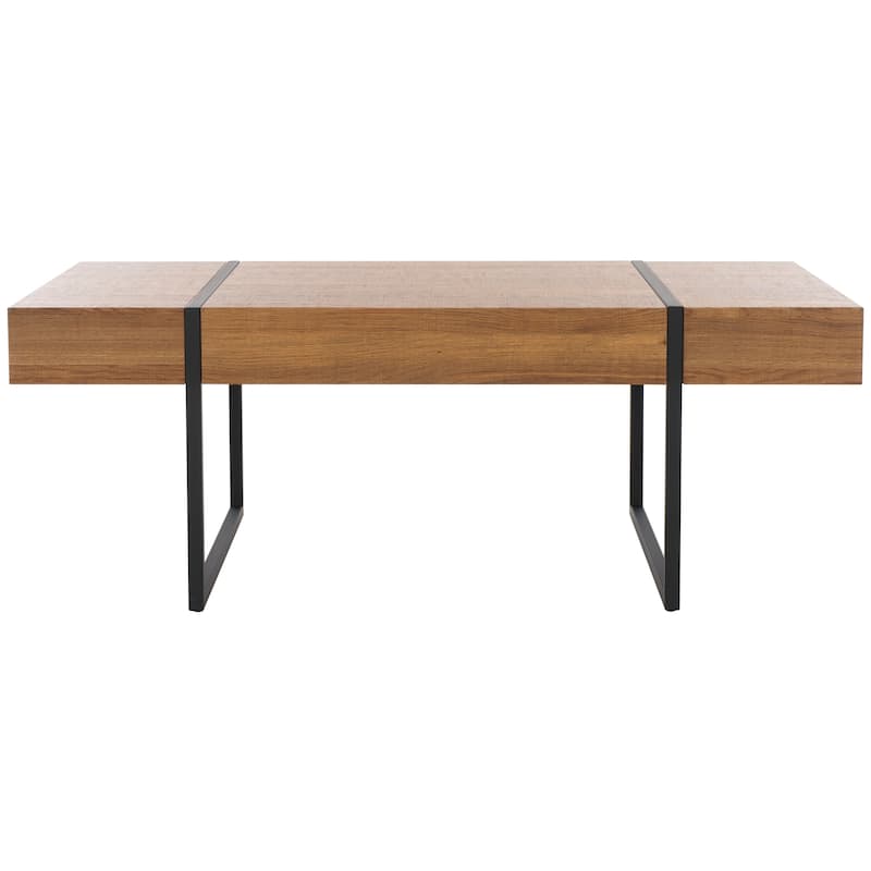 SAFAVIEH Tristan Modern Rustic Rectangular Coffee Table - 43.3" W x 23.6" L x 15.7" H - 43.3" W x 23.6" L x 15.7" H