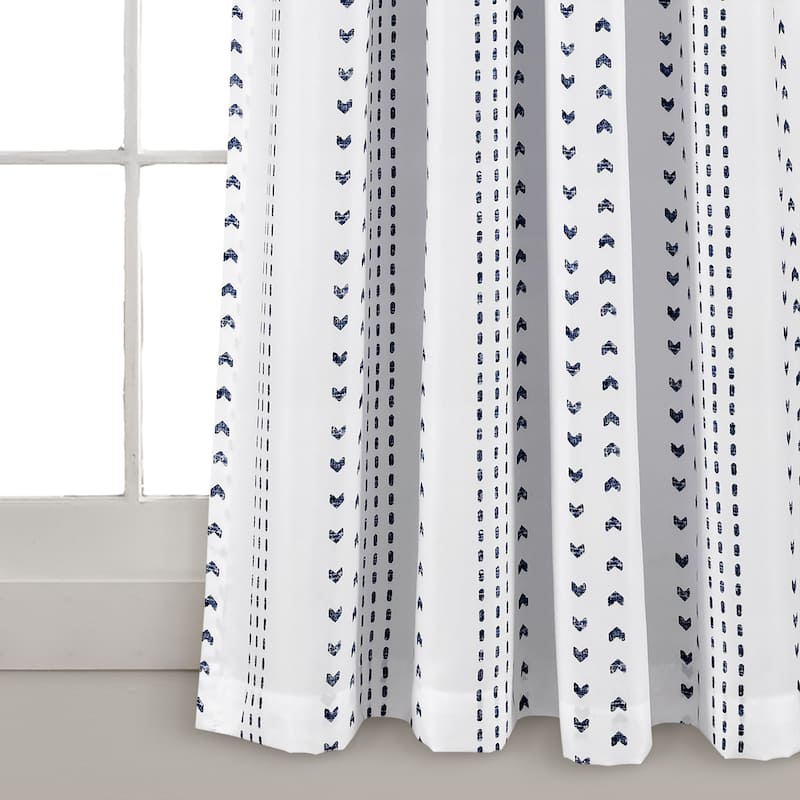 Lush Decor Hygge Stripe Window Curtain Panel Pair