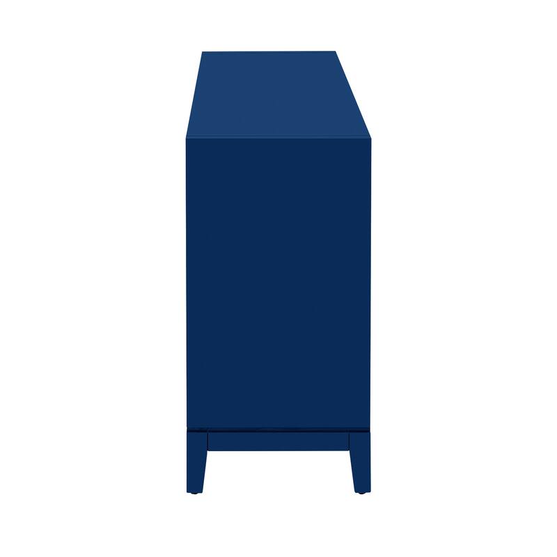 Vertical Line Design Storage Cabinet Sideboard with Adjustable Shelves, Buffet Cabinet Entrance Cabinet TV Console Table