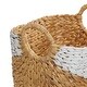 preview thumbnail 64 of 81, Handmade Dried Plant Wicker Contemporary Storage Basket