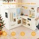 preview thumbnail 16 of 28, Costway Corner Play Kitchen with Lights & Sounds Wooden Toy Kitchen - See Details
