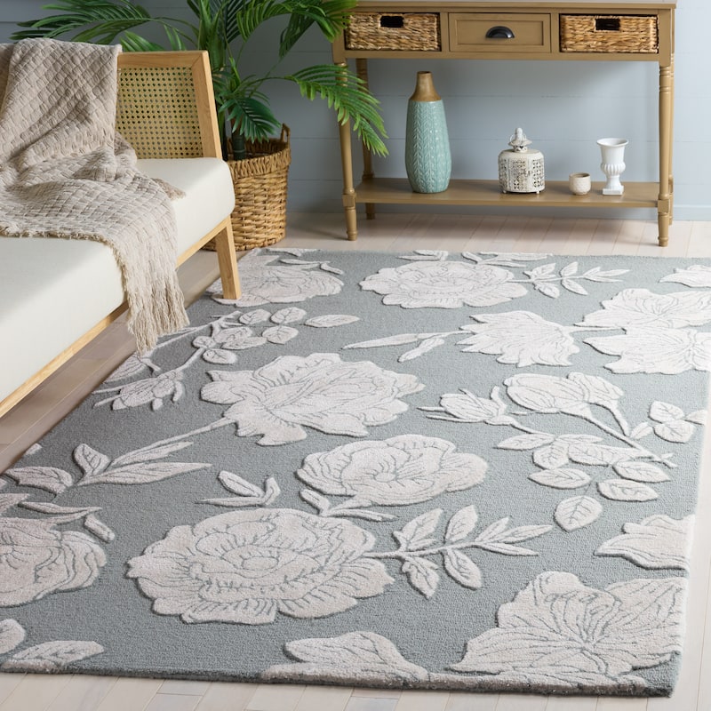SAFAVIEH Handmade Glamour Arsenia Floral Wool Rug