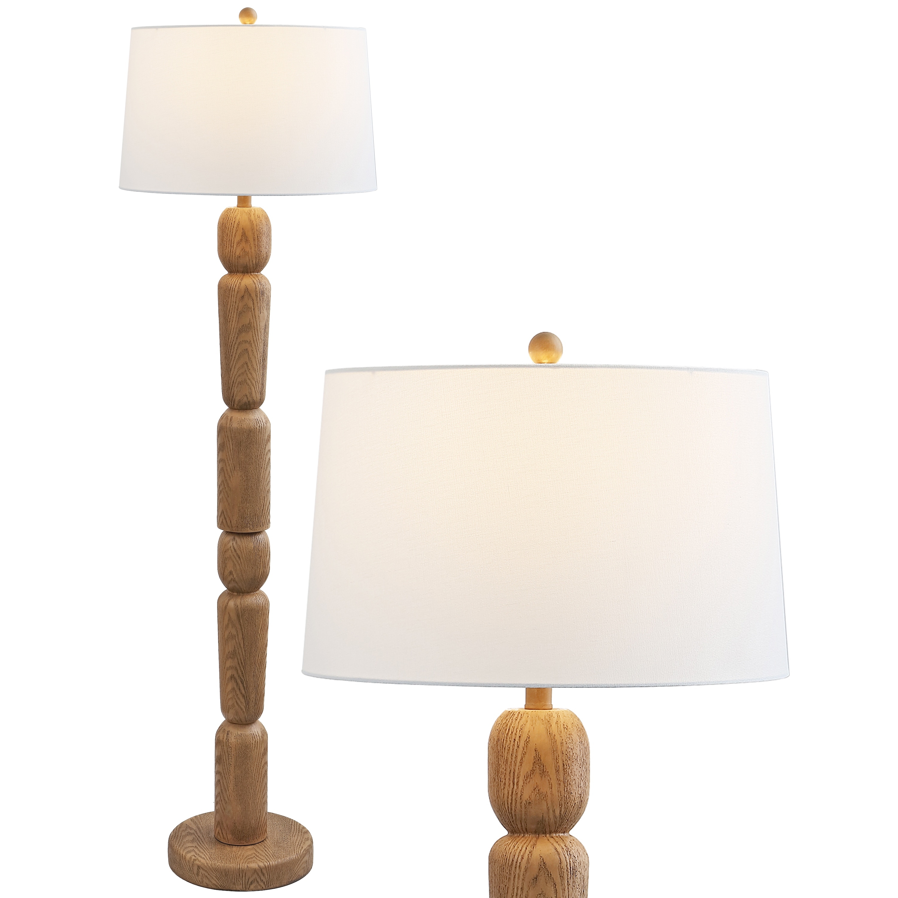 JONATHAN Y Rustara 61.5" Resin/Iron LED Floor Lamp - 1-Light
