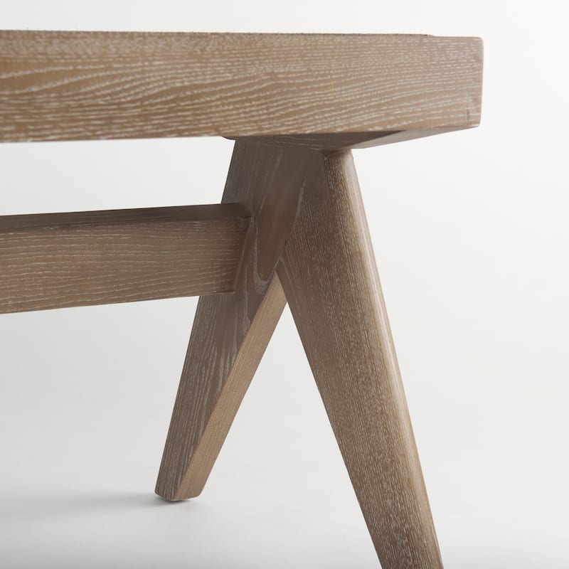 Arvin Black Solid Wood Accent Bench