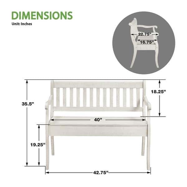 dimension image slide 1 of 6, Wakefield Storage Bench