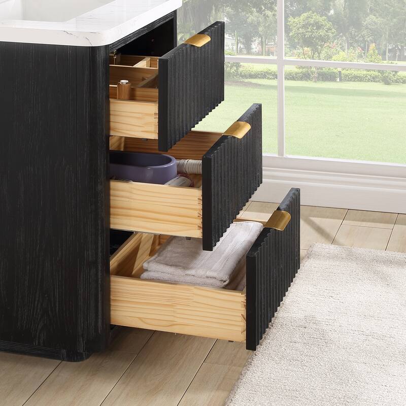 Cadiz Bath Vanity with Composite Stone Top and Mirror