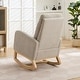 preview thumbnail 50 of 59, Mid-Century Modern Nursery Rocking Armchair Glider Rocker With Retractable Footrest For Living Room